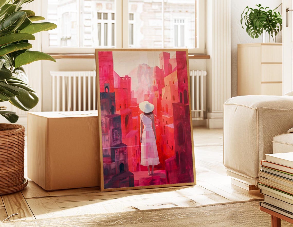 Woman In White Dress Oil Painting Print Back Of Women Poster Impasto Modern Contemporary Art Poster Bedroom Decor Abstract Art Female Prints - Image 5