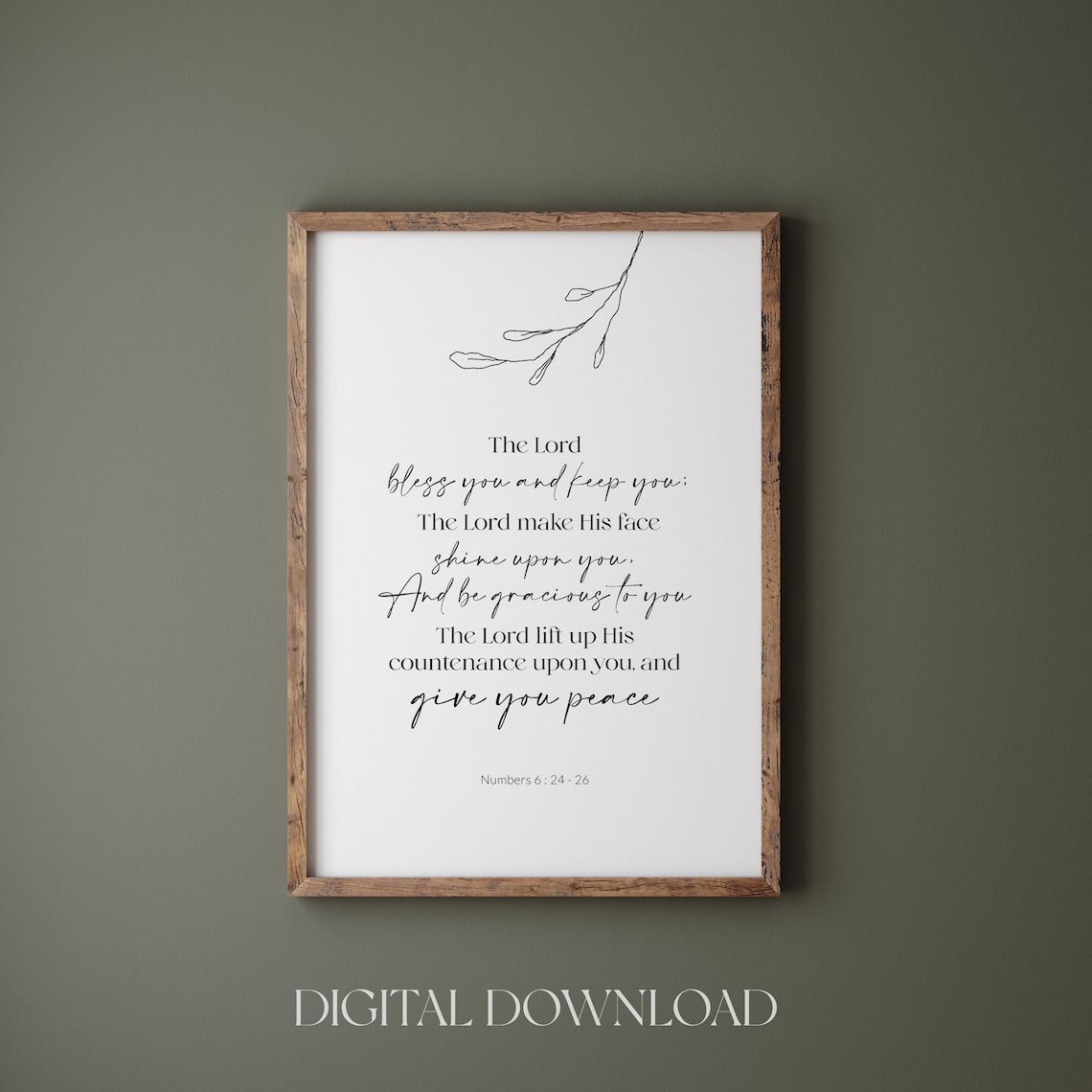 The Lord Bless You And Keep You Bible Verse Art Print