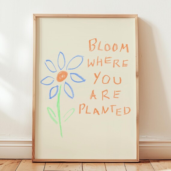 Colorful Floral Nursery Wall Art Inspirational Kids Decor