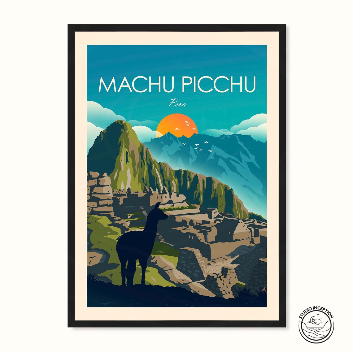 Machu Picchu Peru Travel Poster, South America Art Print - Image 3