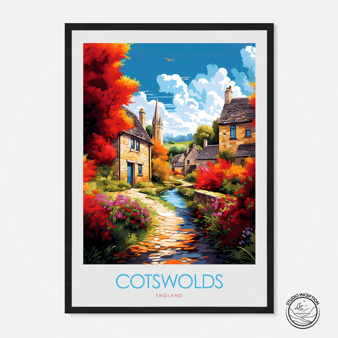 Cotswolds England Wall Art Print