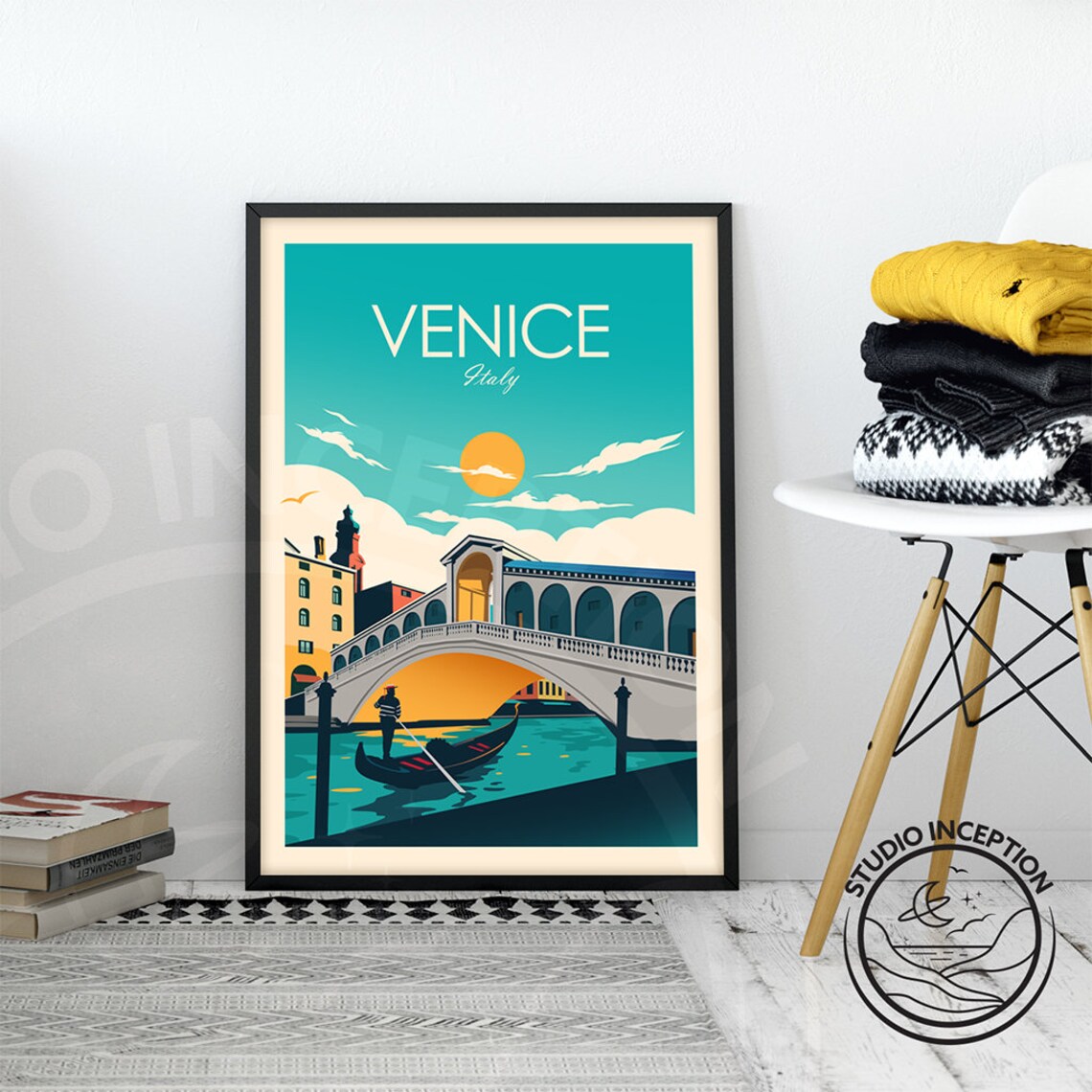 Venice Italy Travel Poster, Living Room Wall Art - Image 2