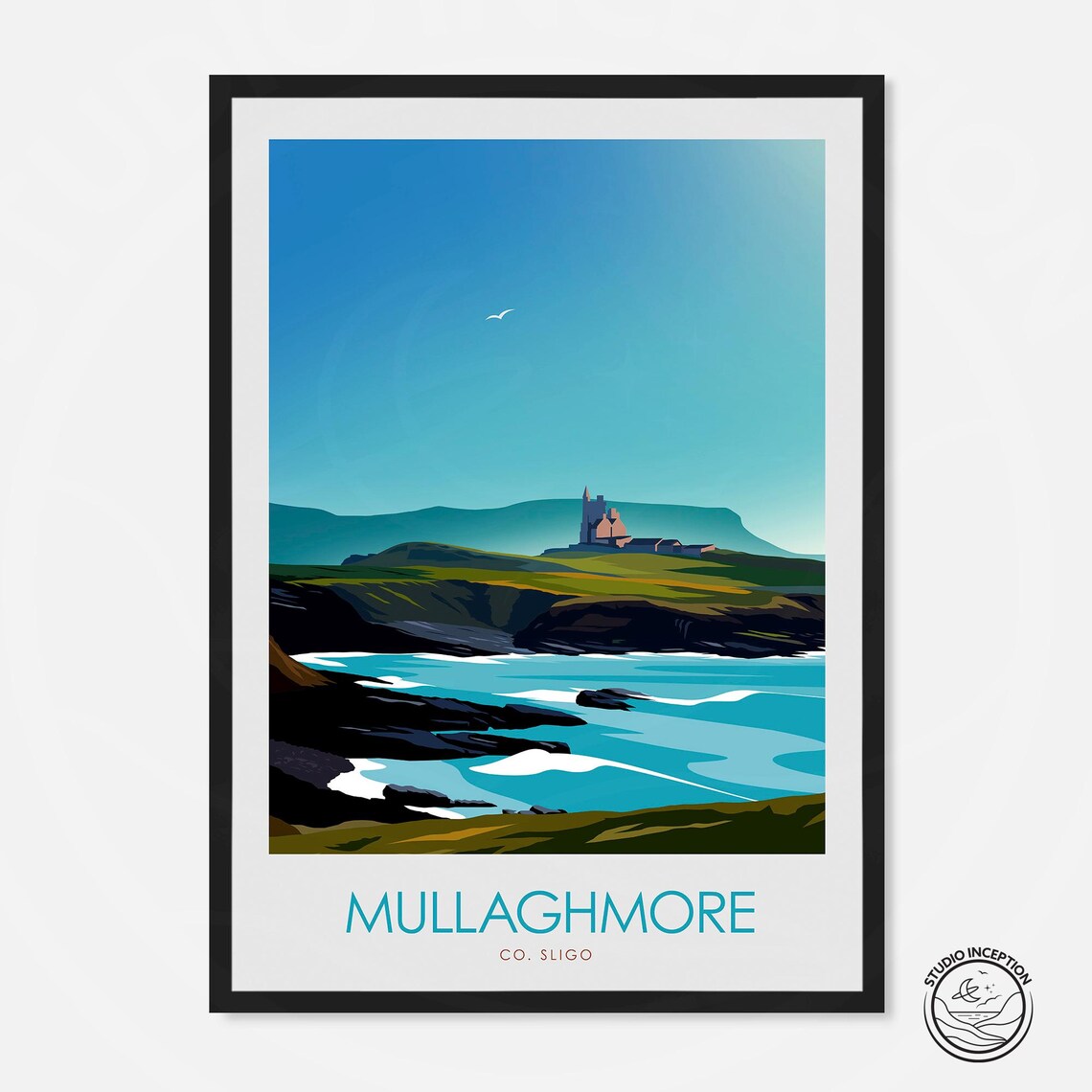 Mullaghmore Co Sligo Travel Poster, Minimalist Print