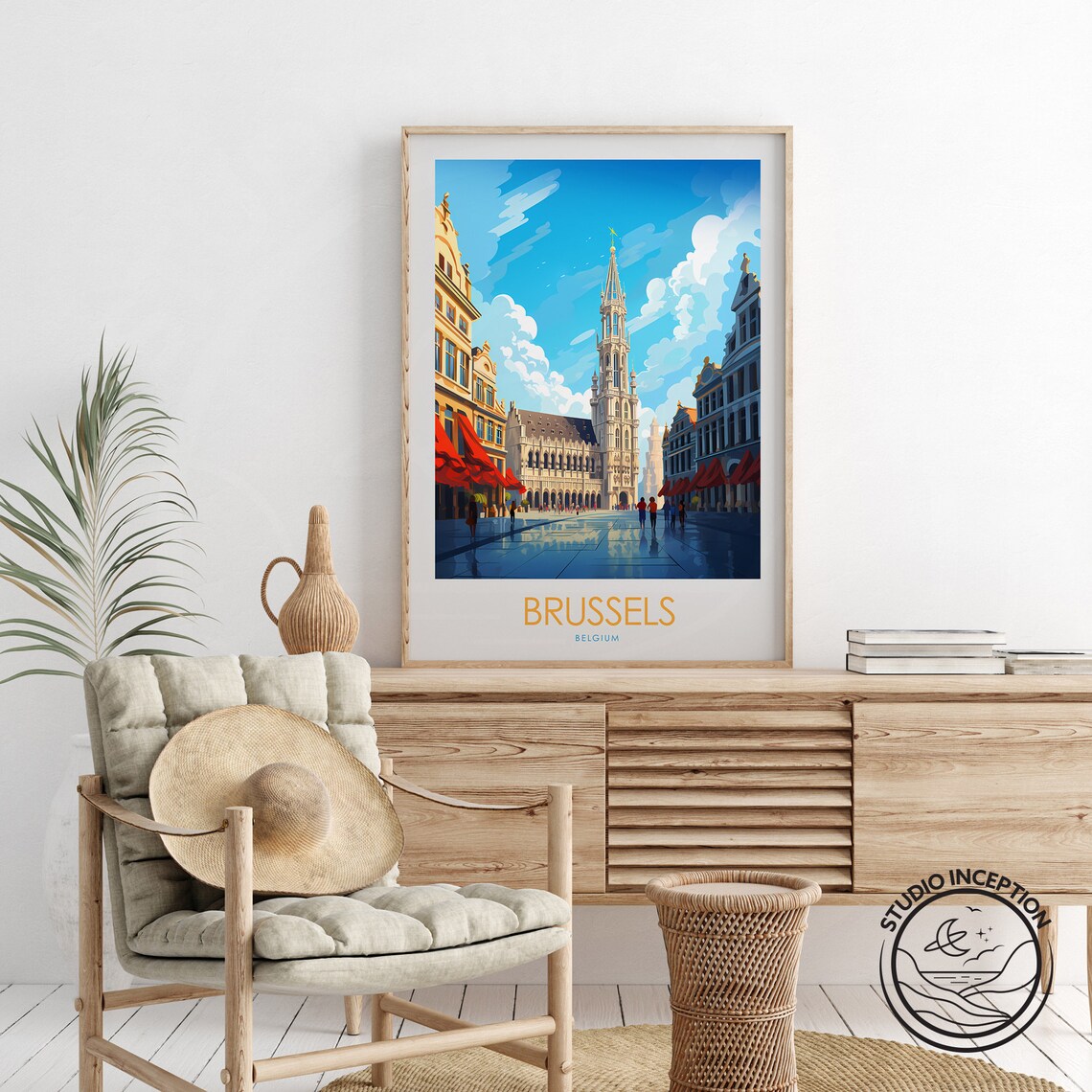 Brussels Travel Print, Grand Place Belgium Poster - Image 2