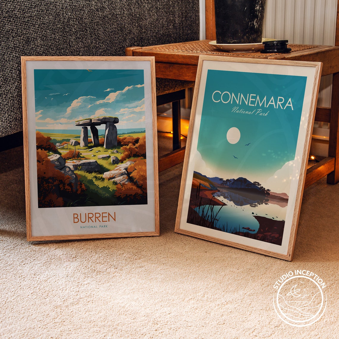 Burren National Park Ancient Dolmen Landscape Ireland Travel Poster - Image 3