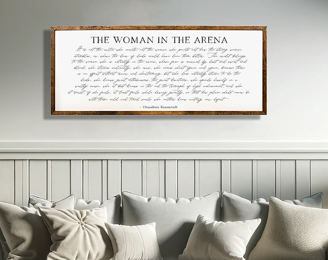 The Woman In The Arena, Theodore Roosevelt Wall Art Print