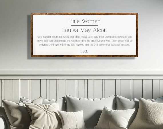 Little Women Louisa May Alcott Quote Literary Book Quote Wall Poster