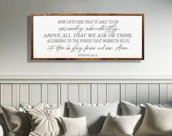 Now Unto Him Scripture Wall Art, Ephesians 3:20-21
