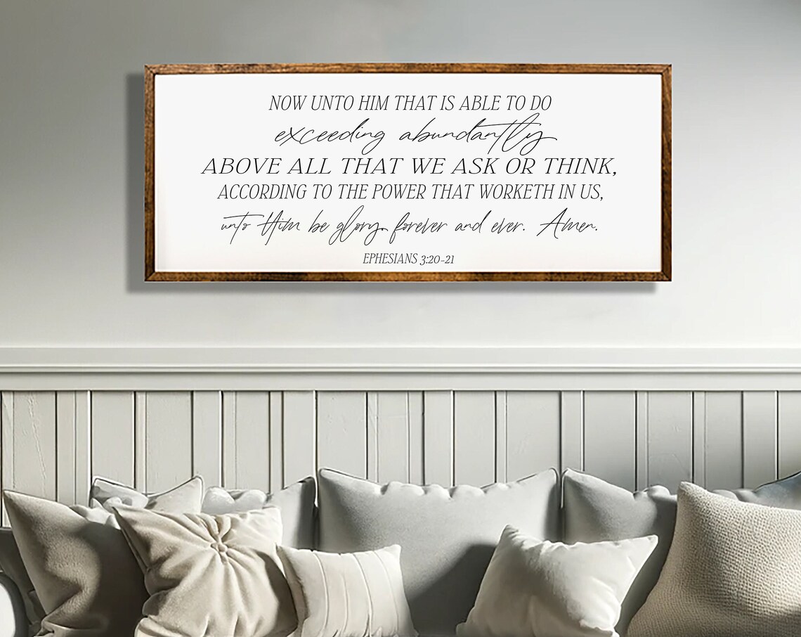 Now Unto Him Scripture Wall Art, Ephesians 3:20-21