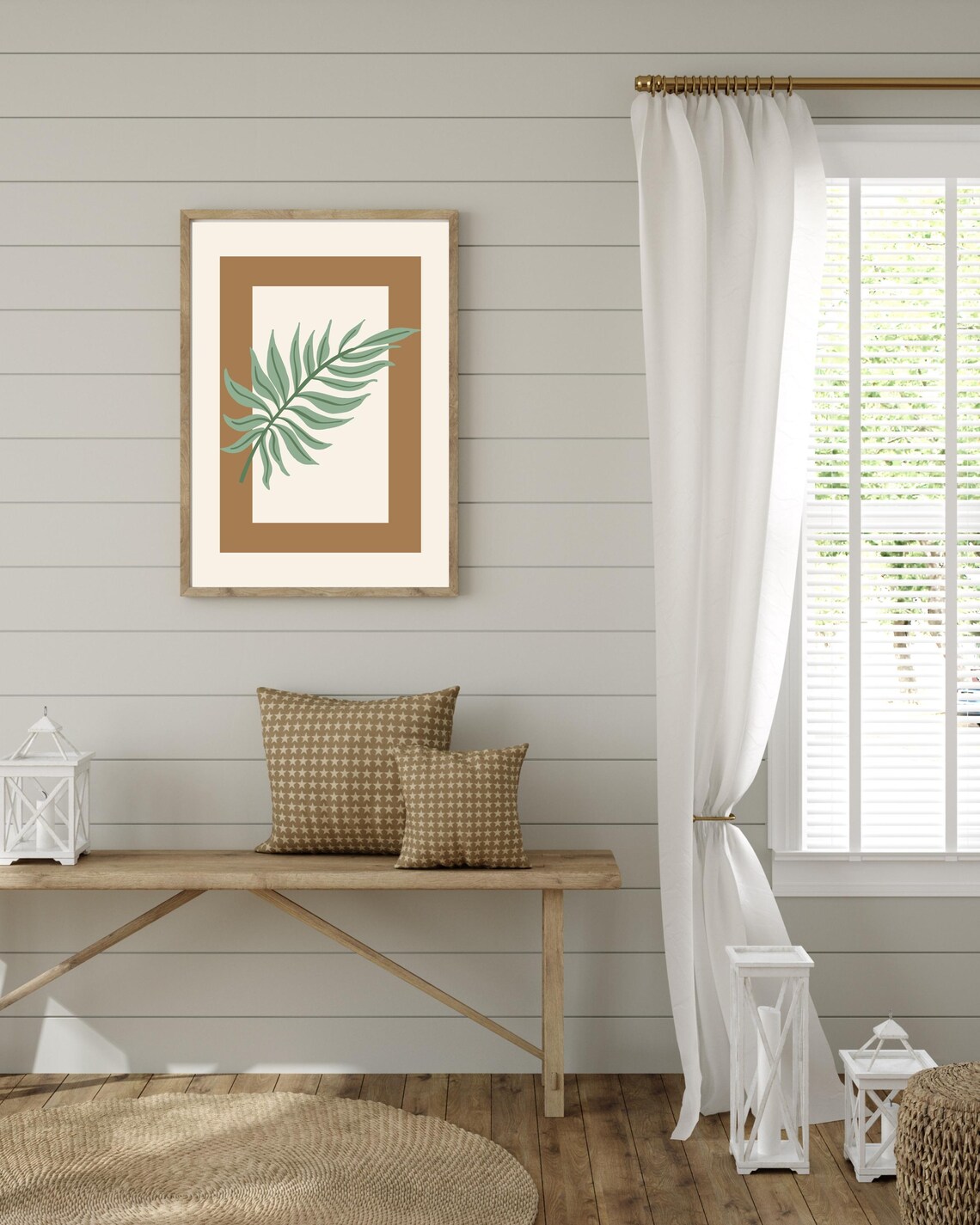 Minimal Botanical Wall Art, Neutral Modern Decor - Image 2