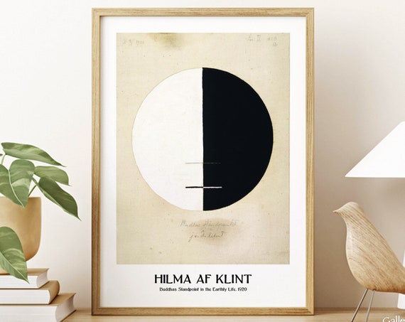 Hilma Klint Art Print Abstract Art Vintage Exhibition Print Eclectic Vintage Print Housewarming Wall Art