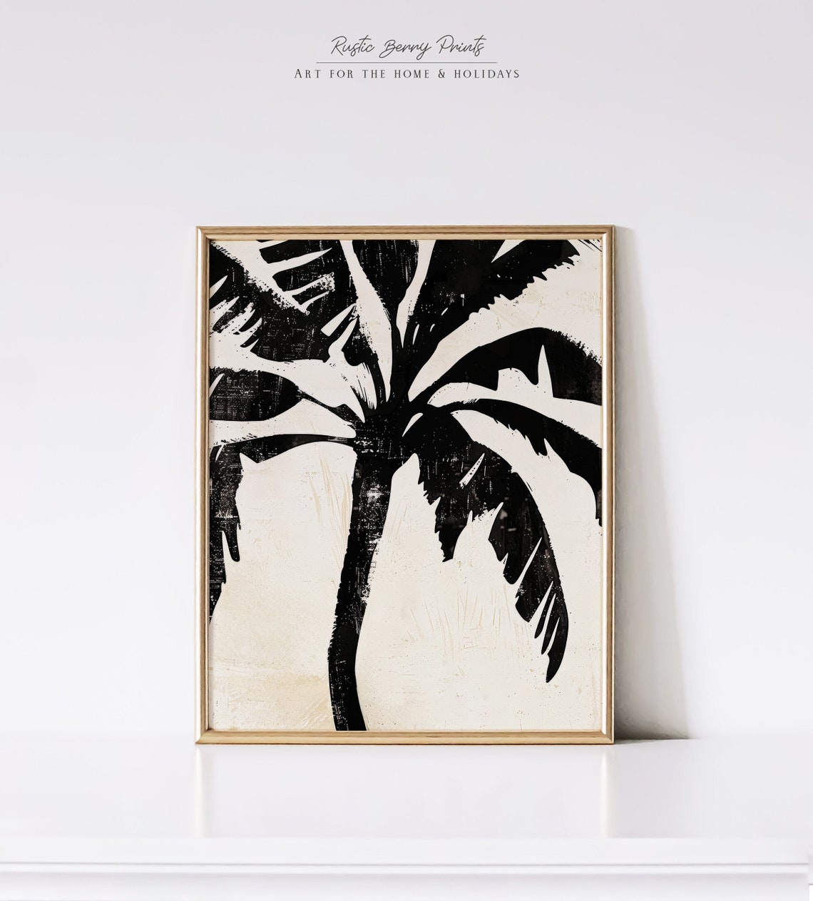 Vintage Palm Tree Wall Art Vintage Print Modern Beach Decor Tropical Living Room Wall Art Instant