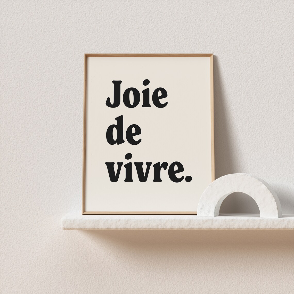 Joie De Vivre Retro Typography Art Print - Image 2
