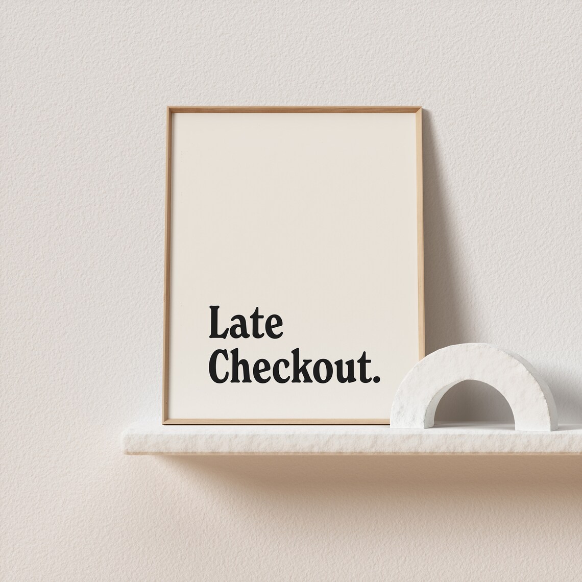 Retro Late Checkout Typography Art Print - Image 2