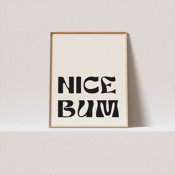 Retro Poster Nice Bum Stunning Art Nouveau Typography A Must For Your Gallery Wall Only A Click Away To Be Yours Forever