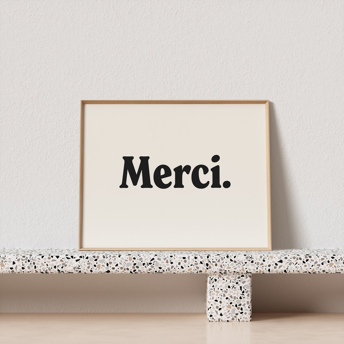 Merci Black Serif French Minimal Parisian Typography Poster Art - Image 3