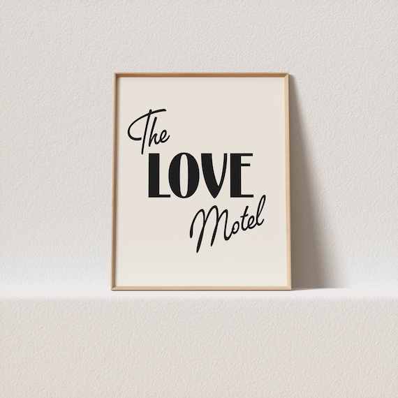 The Love Motel Mid-Century Retro Typography Art Print
