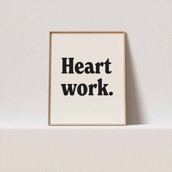Retro Print Heart Work Stunning Typography A Must Have For Your Gallery Wall A Click Away To Be Yours Forever