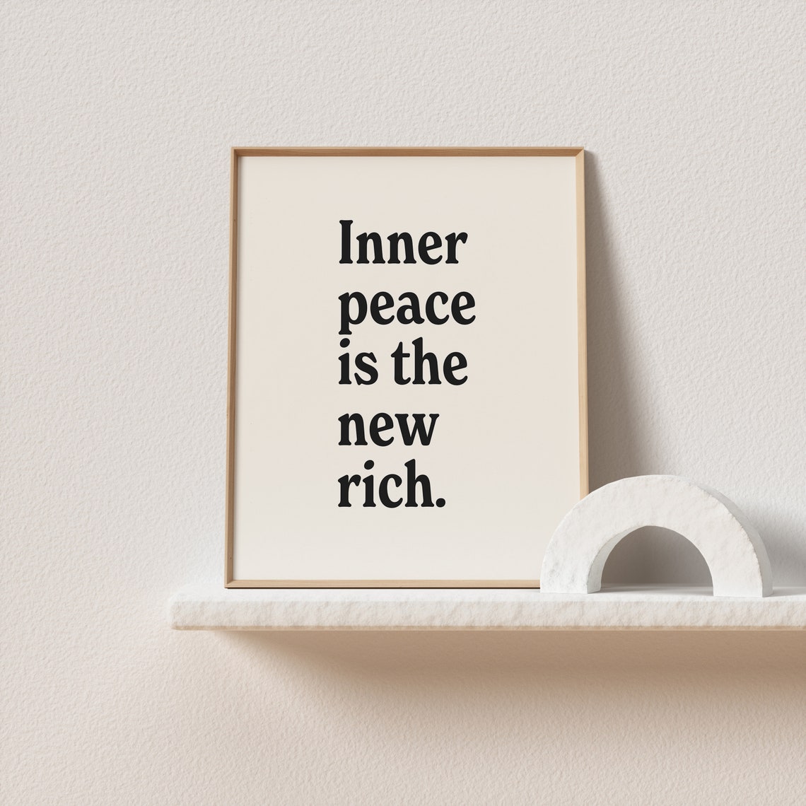Inner Peace Is The New Rich Serif Quote Poster For Calm Mindful Spaces - Image 3