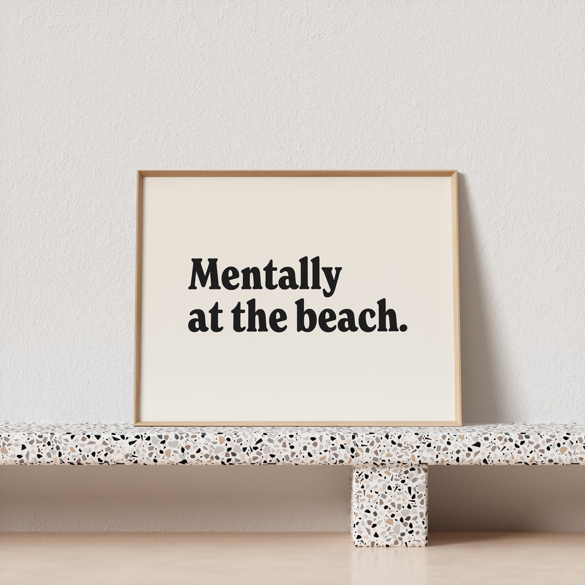 Mentally At The Beach Retro Art Print - Image 3