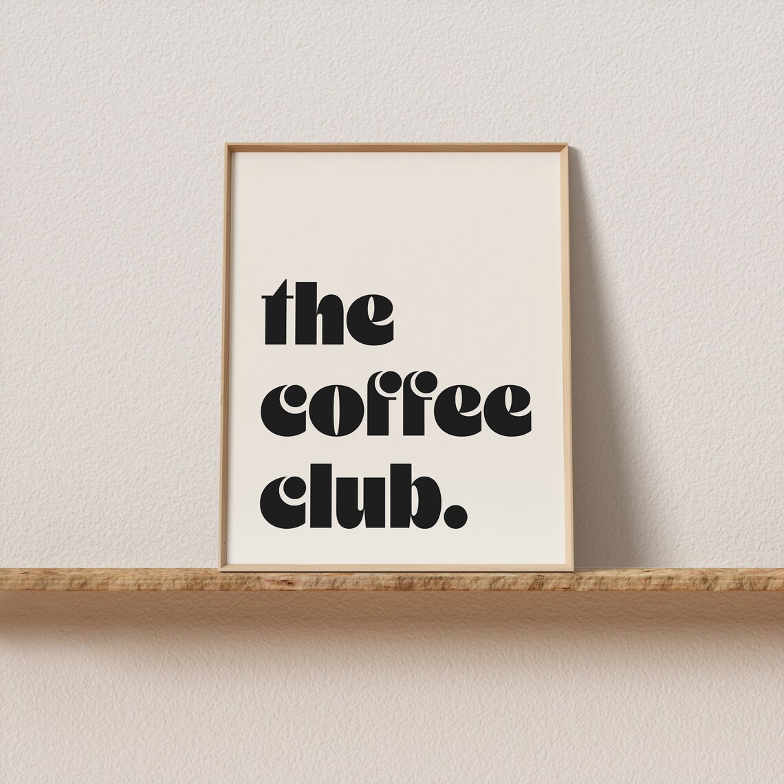 The Coffee Club Retro 70s Typography Art Print - Image 2