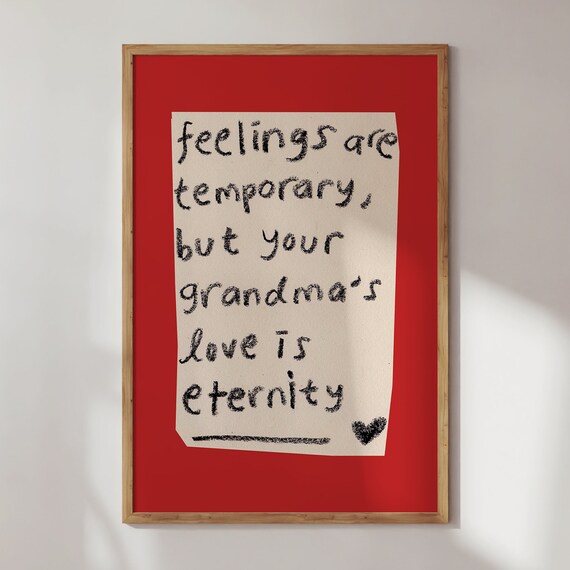 Feelings Are Temporary Art Print Motivational Crayon Pastel Poster