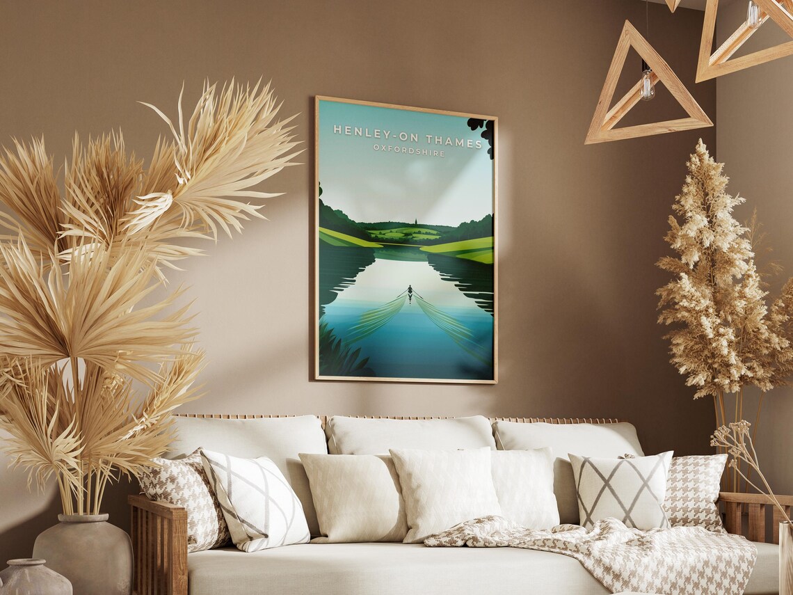 Henley On Thames Minimalist Travel Poster, Oxfordshire - Image 2