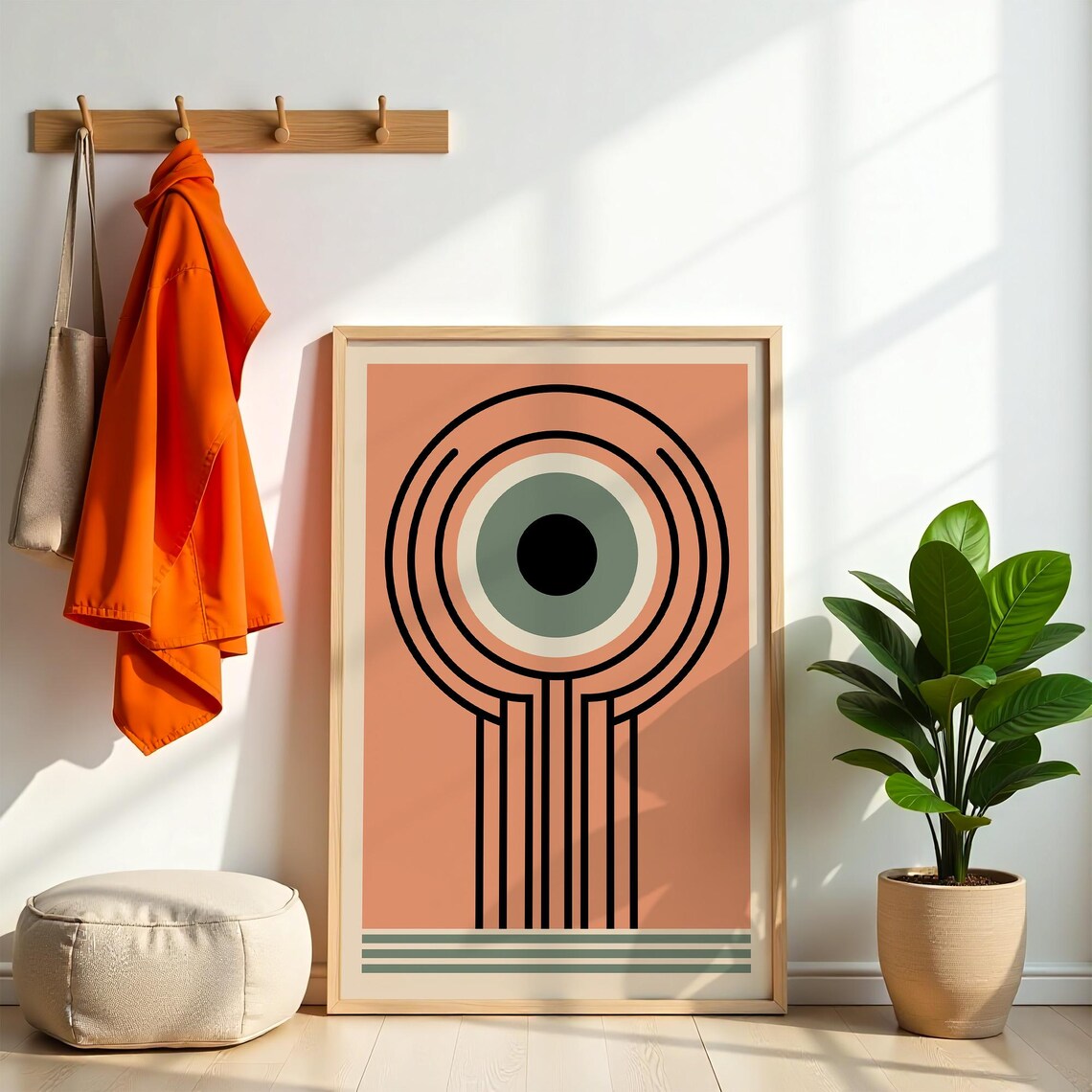 Mid Century Modern Abstract Poster, Minimalist Art - Image 2