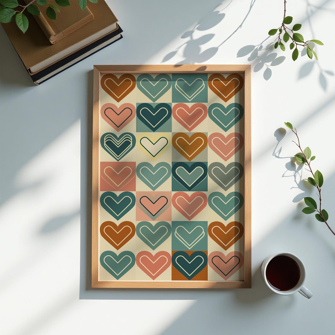 Romantic Heart Valentines Day Wall Art Print - Image 4