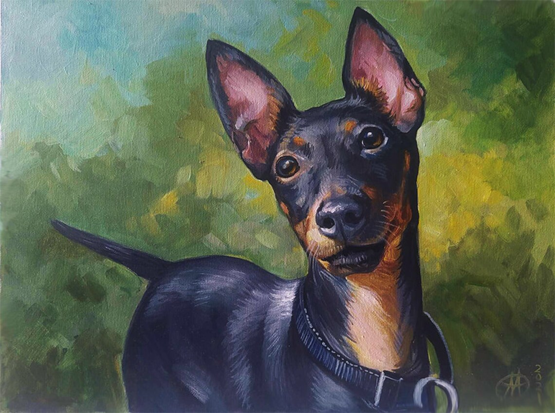Custom Dog Portrait, Oil-Painting Style Art Print - Image 3