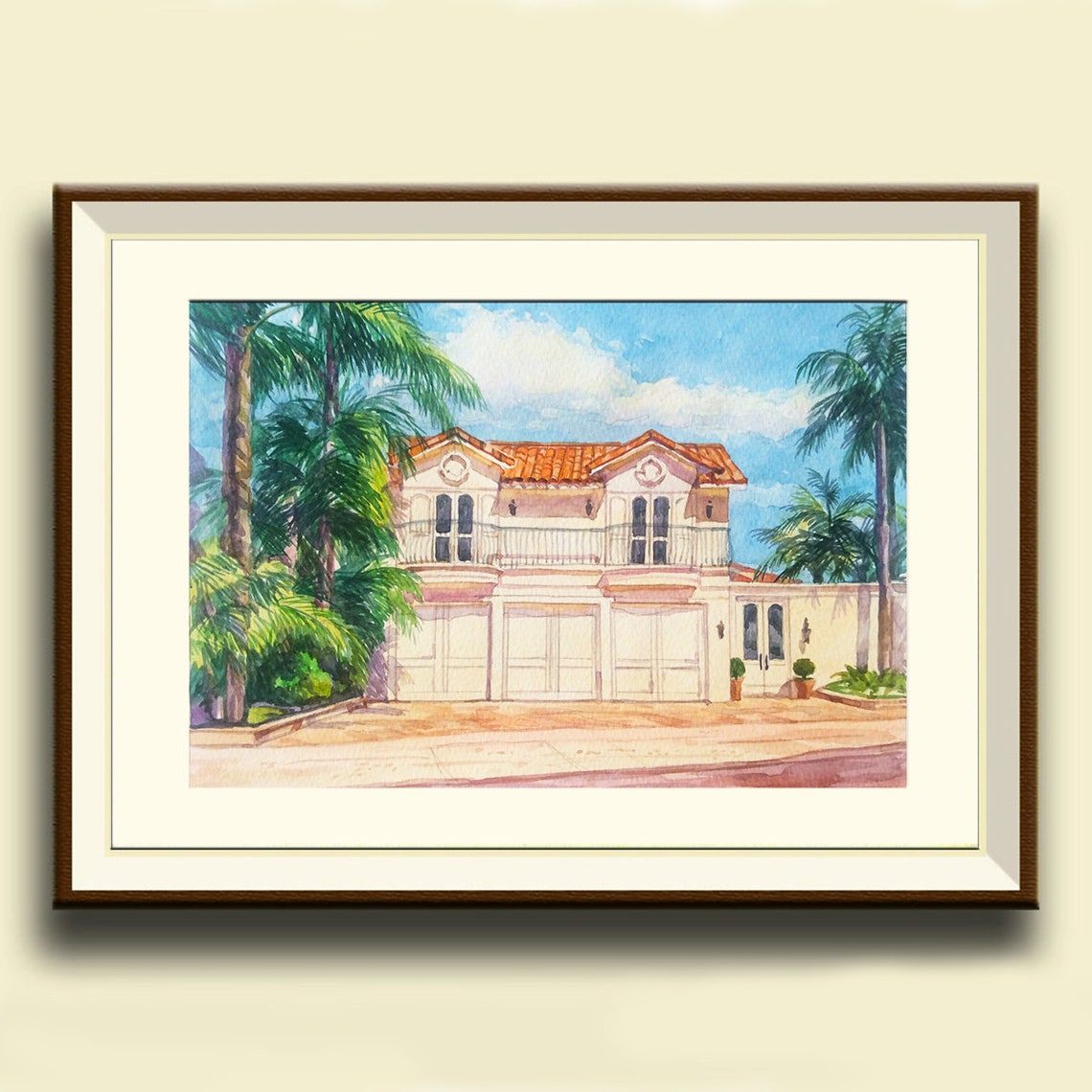 Home Portrait In Watercolor House Portrait Watercolor Wedding Venue Custom Illustration Custom Landscape Painting Drawing Of Home