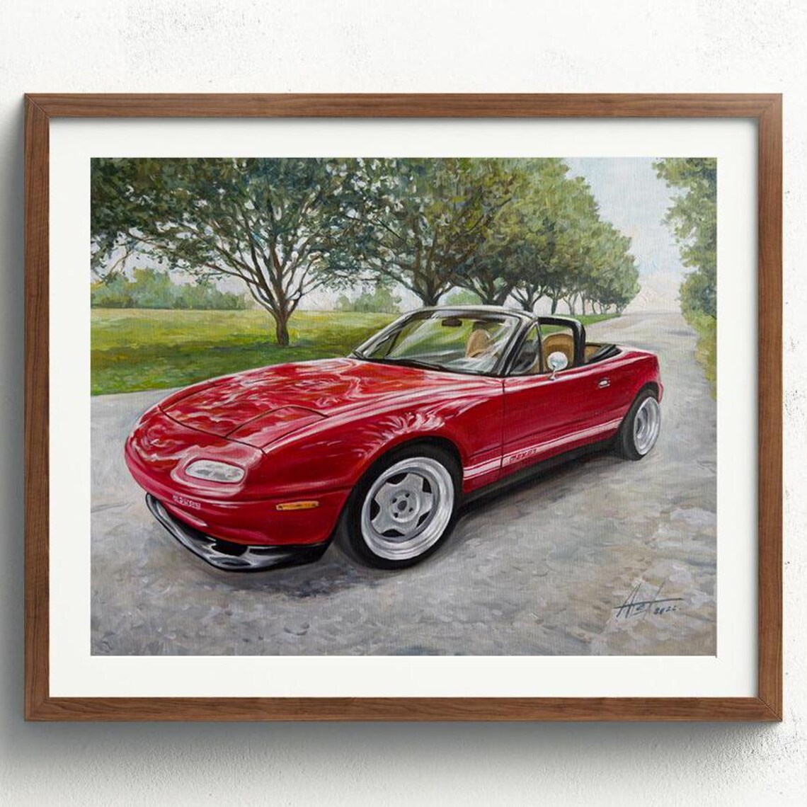 Personalized Car Portrait In Oil Custom Oil Painting Of Your Favorite Car Art By Artist