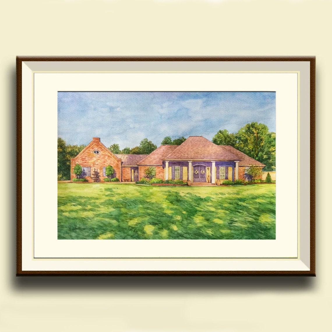 Watercolor Home Painting Custom House Portrait Dawing Of Home Watercolor House Portrait House Moving Gift House Painting From Photo