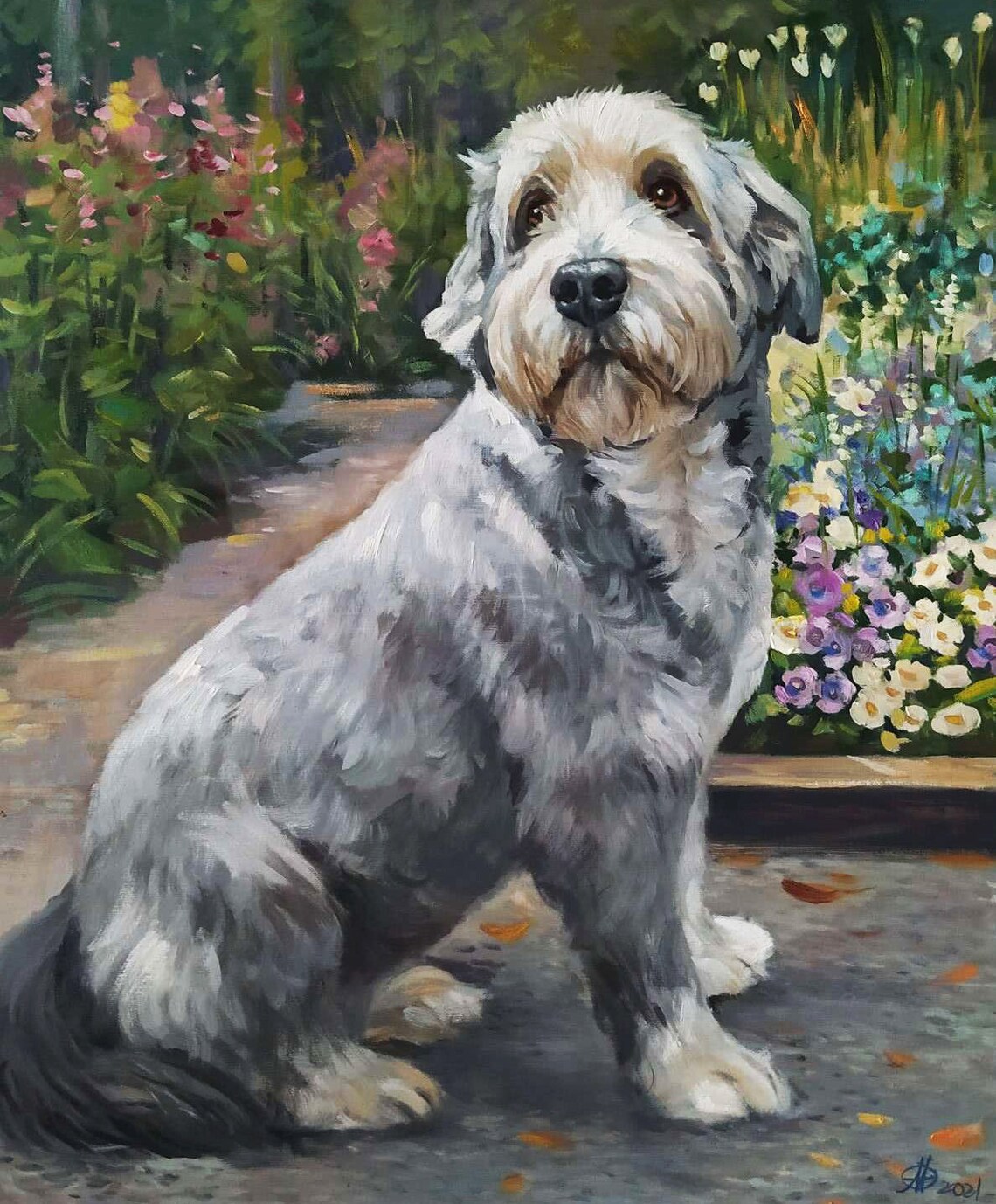 Dog Portrait, Handmade Pet Portrait Art Print - Image 2