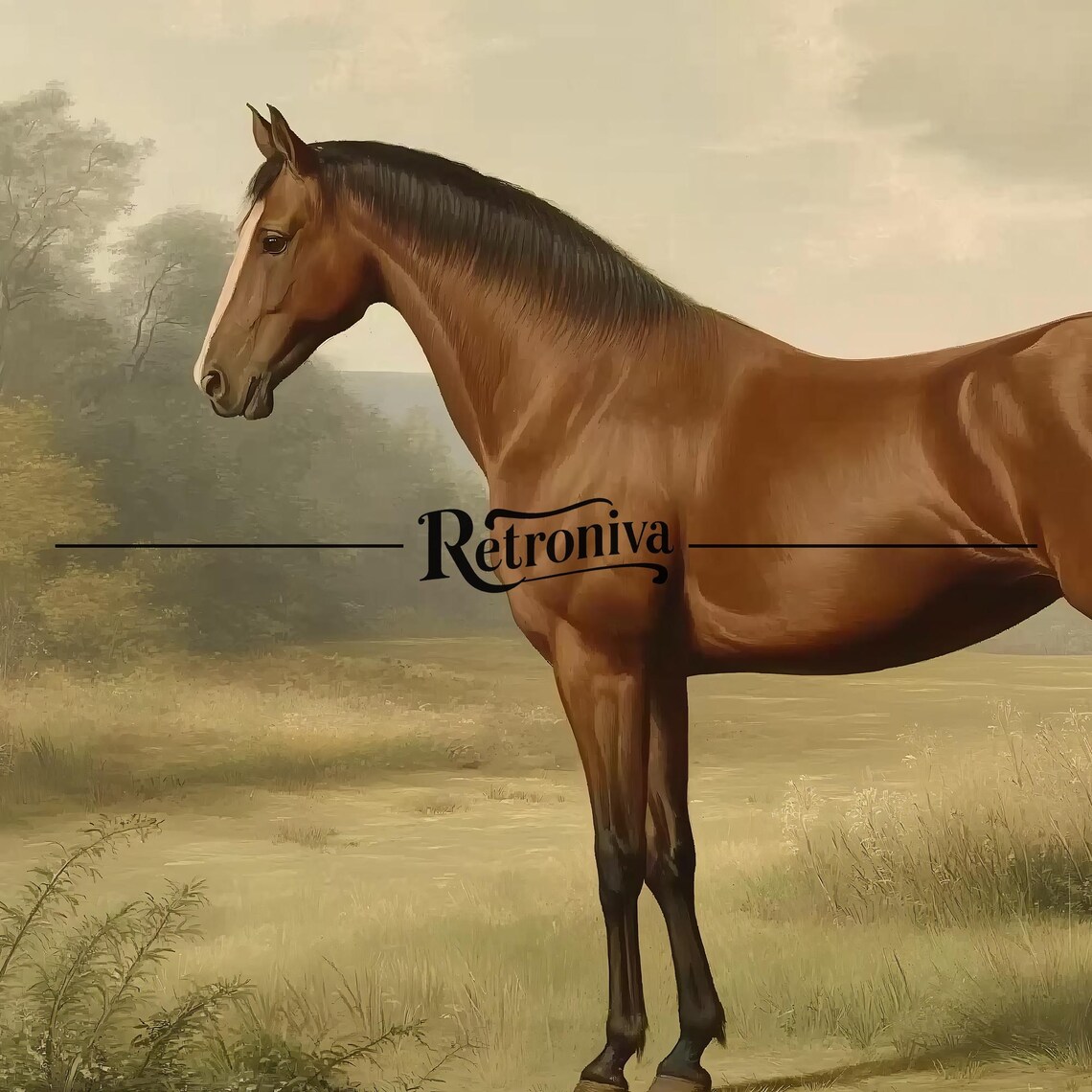 Vintage Horse Wall Art, Rustic Western Portrait - Image 7