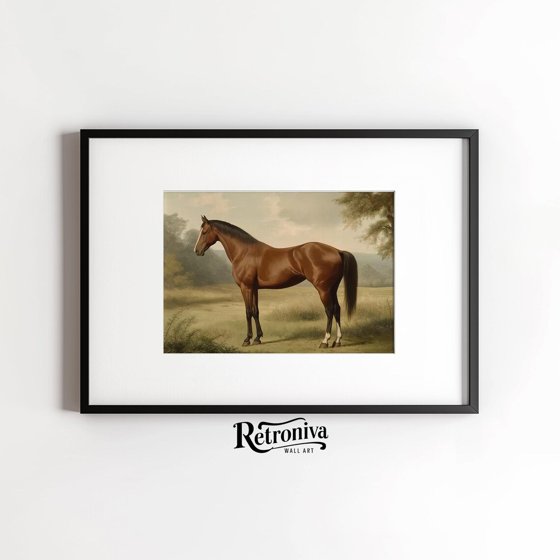 Vintage Horse Wall Art, Rustic Western Portrait - Image 6