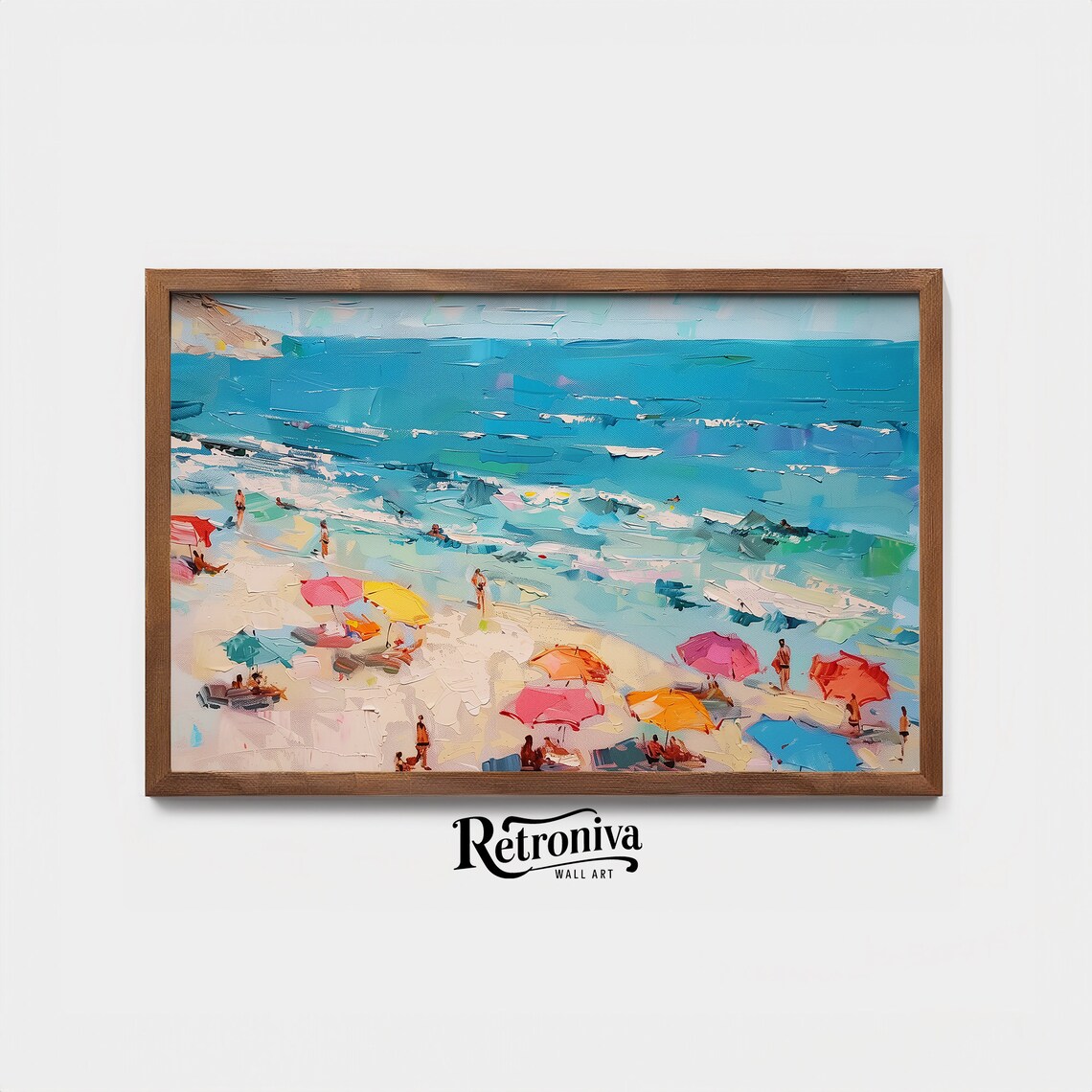 Summer Beach Oil Painting Coastal Art Print - Image 4