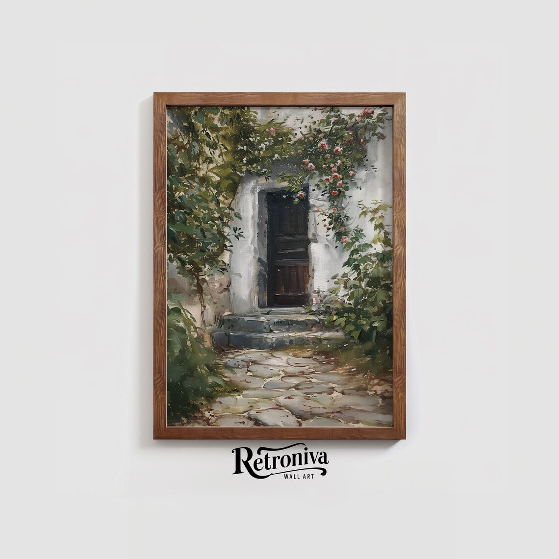 Farmhouse Doorstep Vintage Cottage Painting, Art Print - Image 4