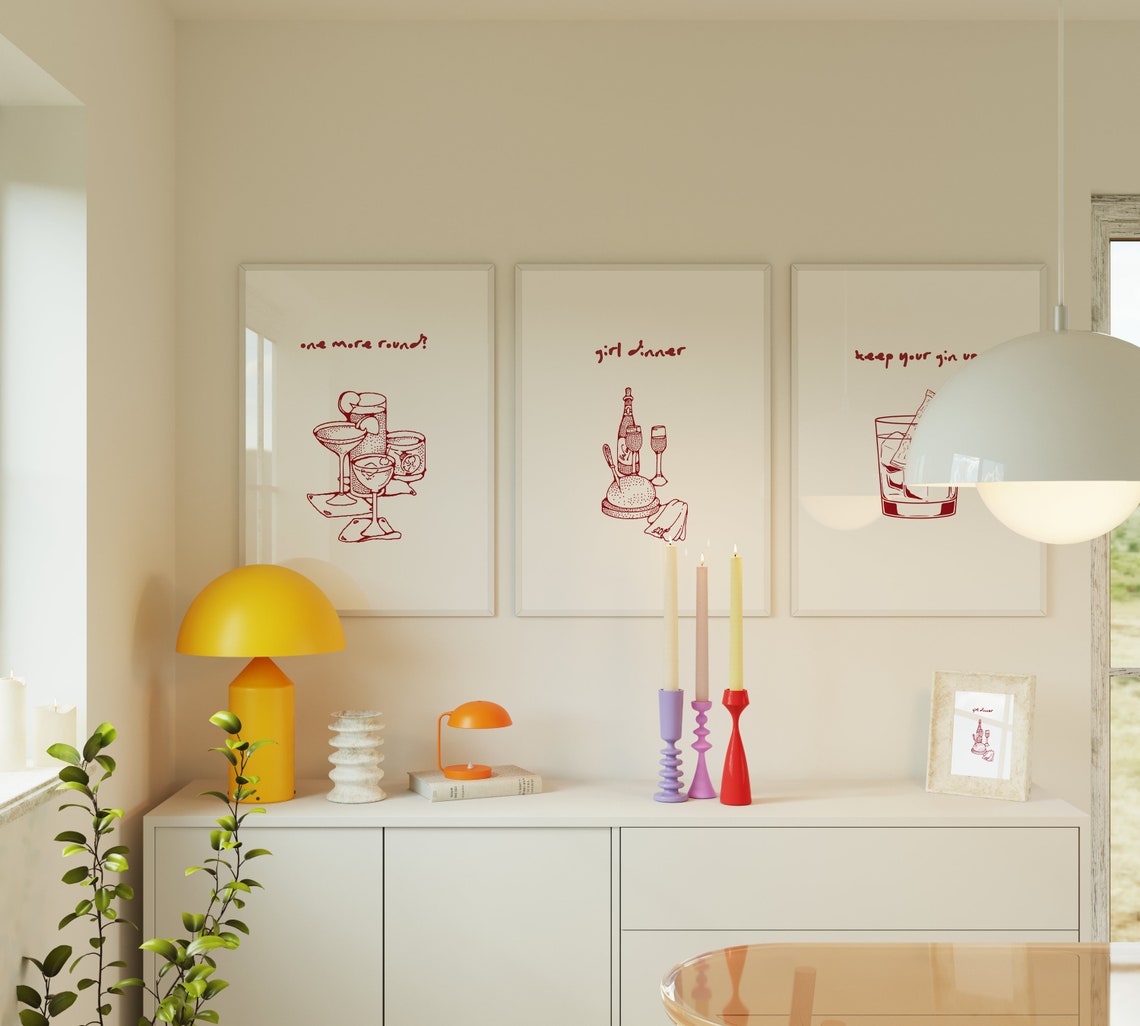 Bar Cart Minimal Cocktail Art Print - Image 2
