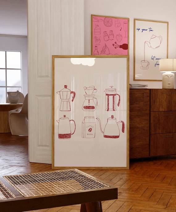 Large Hand Coffee Kitchen Decor Art Print
