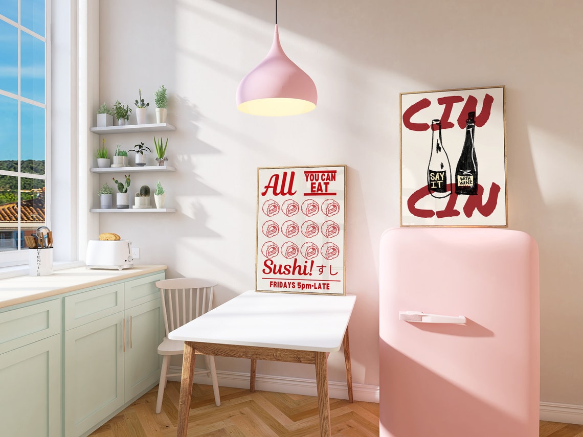 All You Can Eat Sushi Retro Japanese Kitchen Wall Decor Poster - Image 4