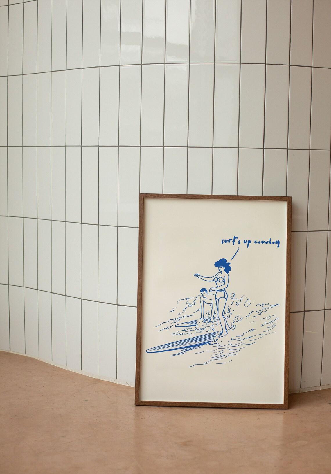 Vintage Western Surfing Aesthetic Room Art Print - Image 2