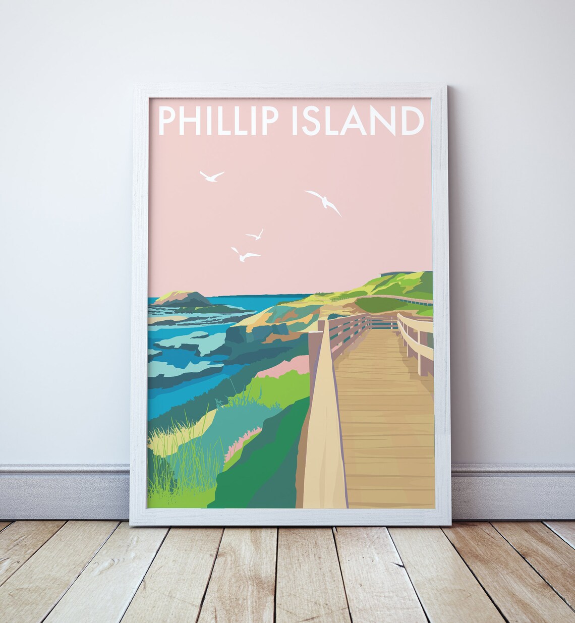 Phillip Island Victoria Beach Travel Poster