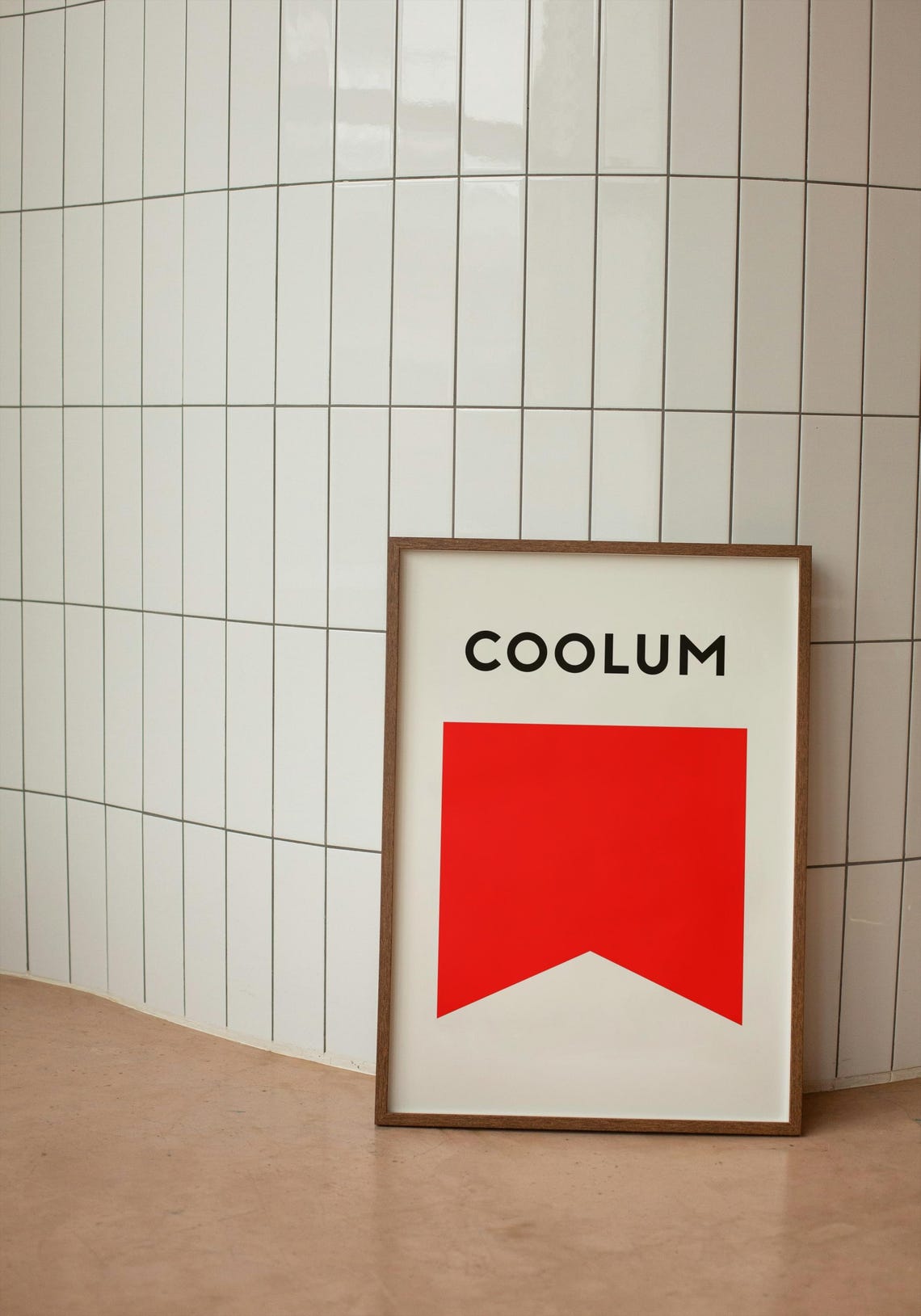 Coolum Surf Lifesaving Beach Flag Coastal Minimalist Art Print - Image 3
