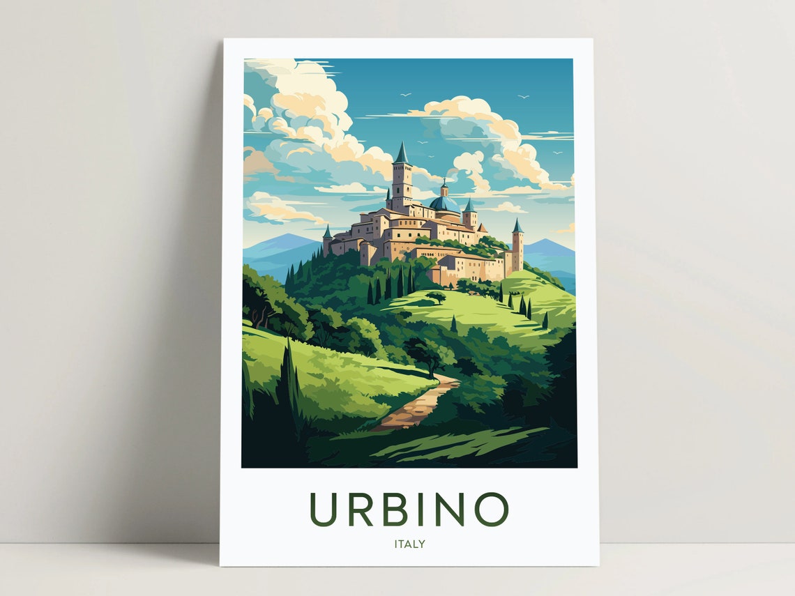 Urbino Poster Urbino Print Urbino Travel Poster Urbino Art Bedroom Decor Urbino Gifts Ideas Italy Wall Art Decor 092