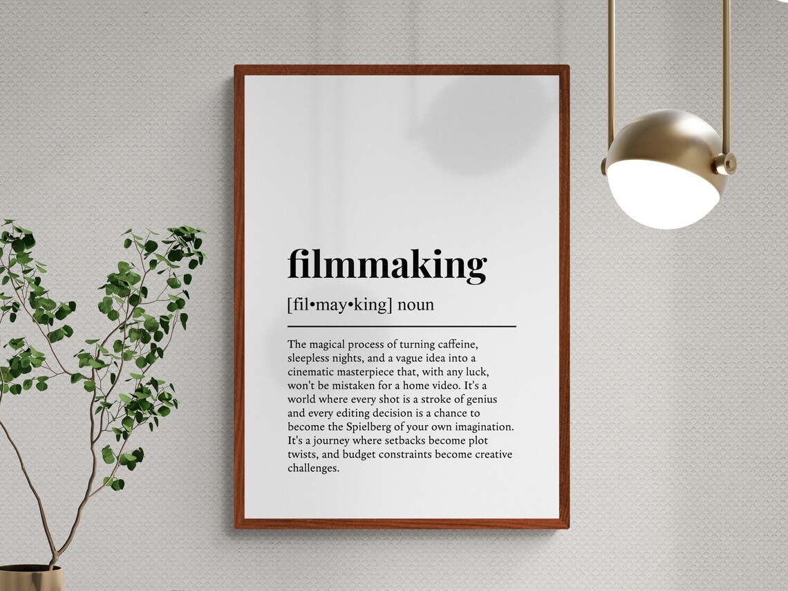 Filmmaking Funny Definition Wall Art Print - Image 3