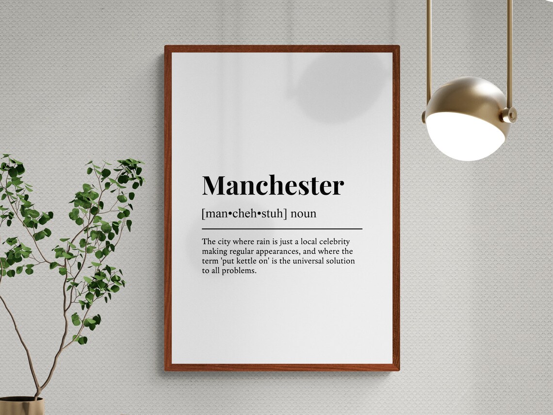 Manchester Funny Definition Typography Art Print - Image 3