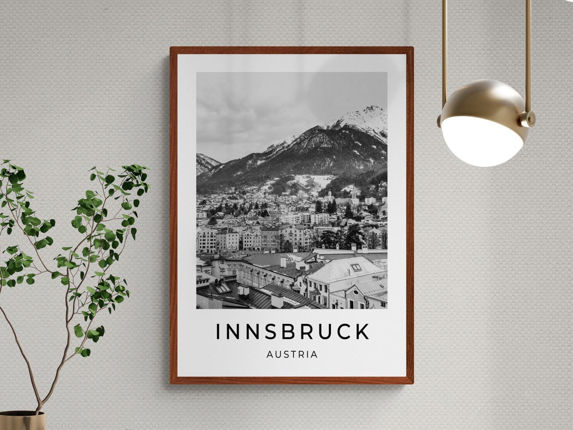 Innsbruck Austria Alpine Old Town Mountain Backdrop Travel Poster - Image 3