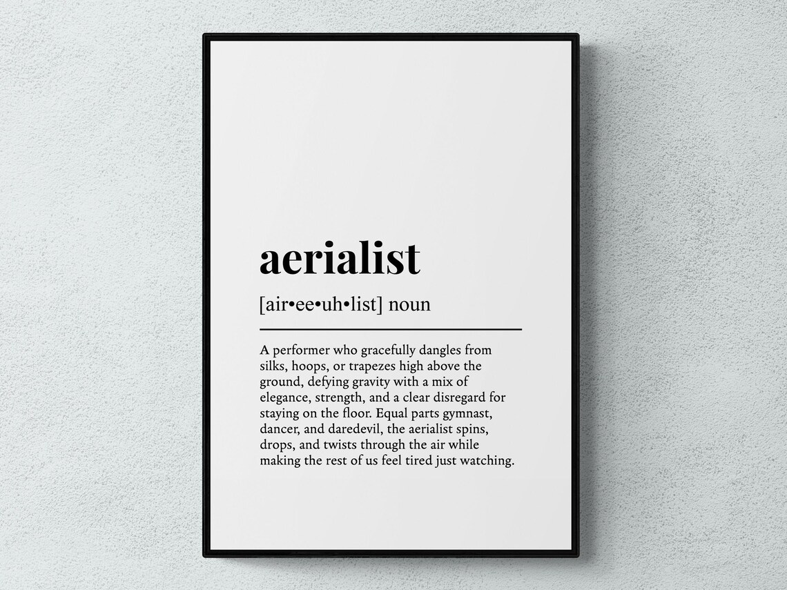 Aerialist Funny Definition Humor Art Print