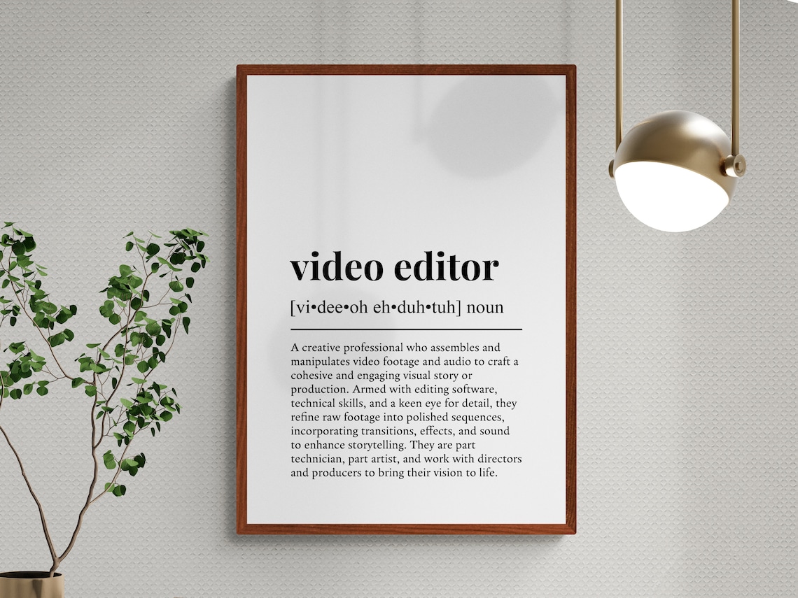 Video Editor Funny Definition, Job Quote Art Print - Image 3